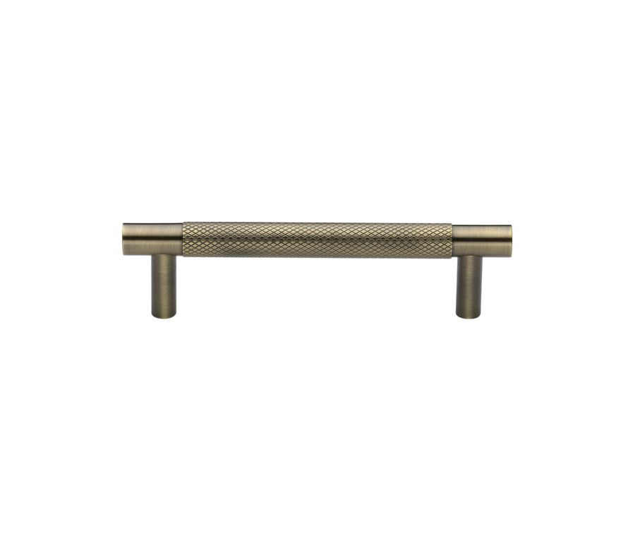 Heritage Brass Antique Brass Partial Knurled Cabinet Pull Handle 96mm