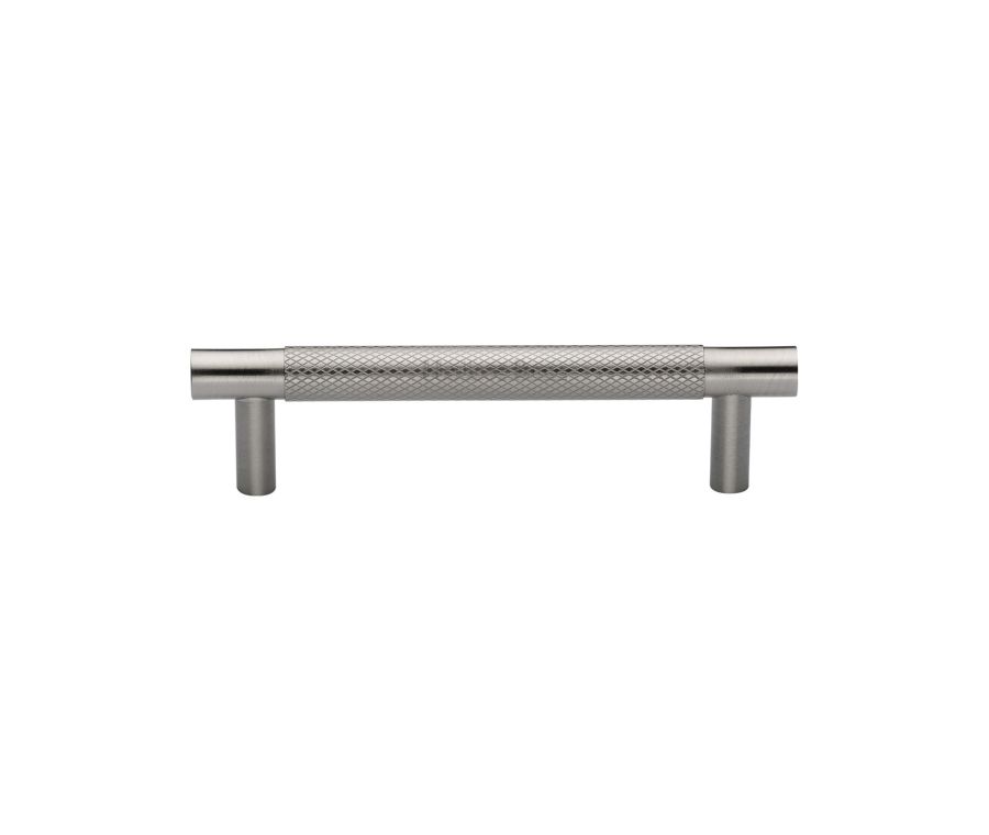 Heritage Brass Satin Nickel Partial Knurled Cabinet Pull Handle 96mm