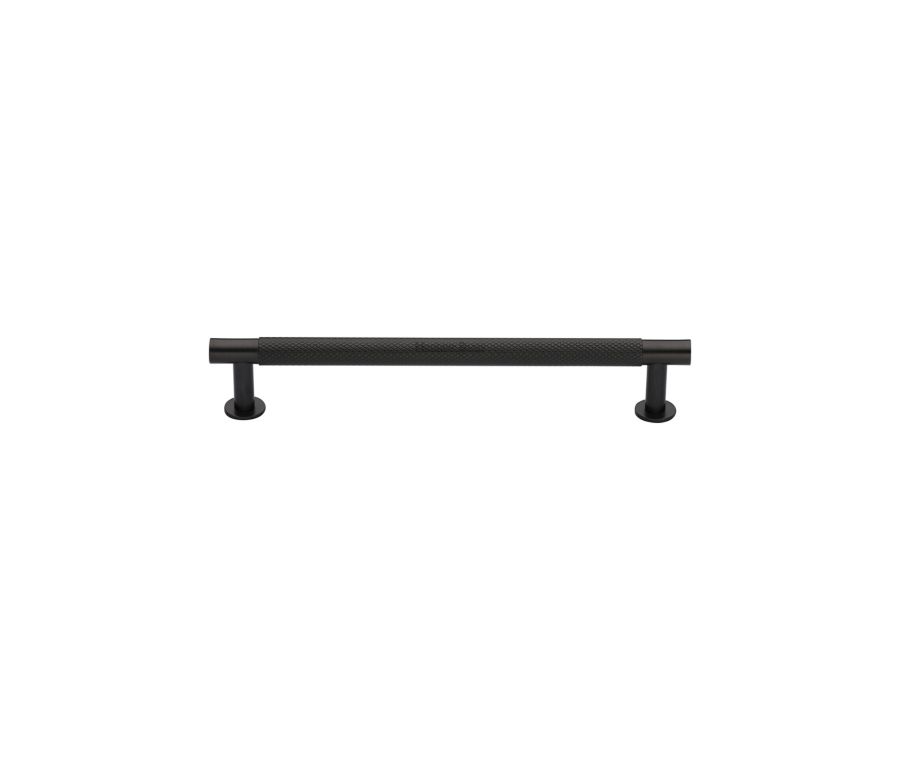 Heritage Brass Matt Bronze Partial Knurled Cabinet Pull Handle with Rose 16mm