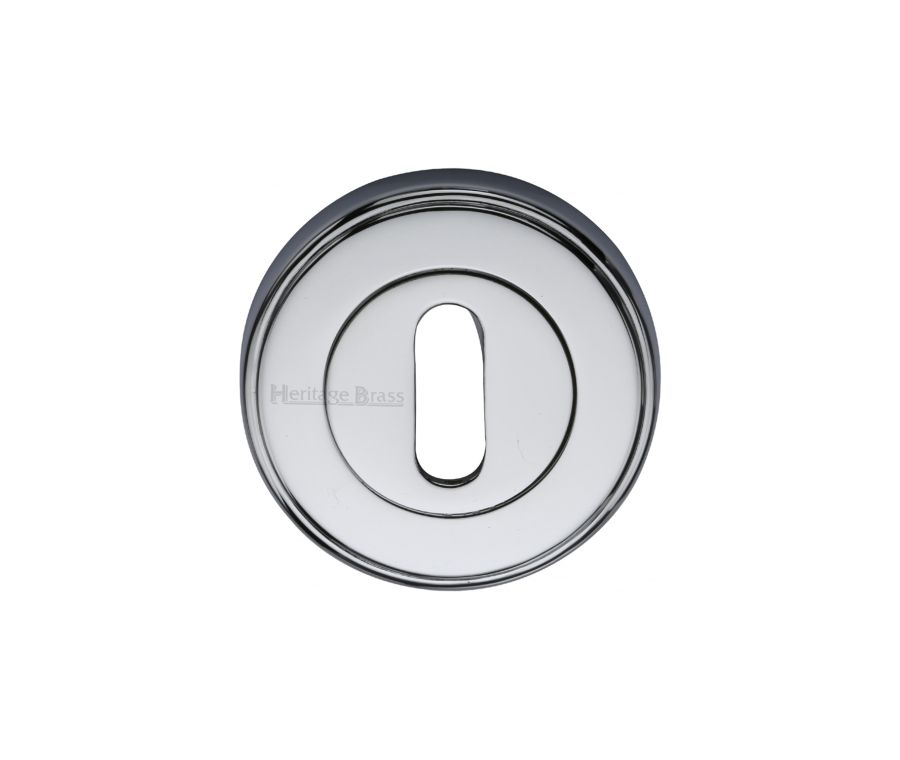 Polished Chrome Standard Key Escutcheon Round - V5000