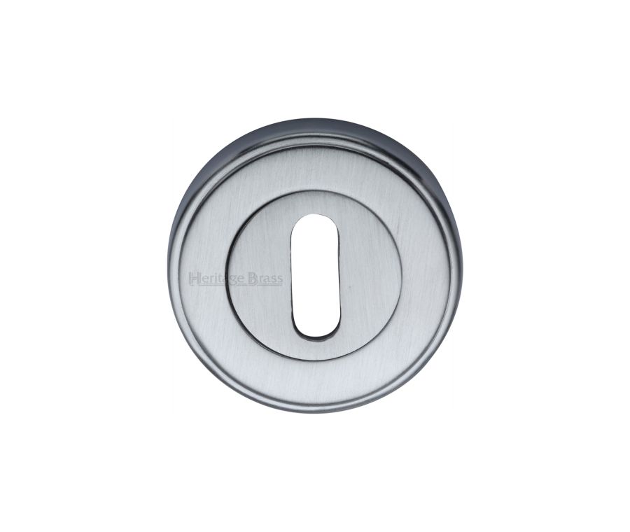 Satin Chrome Standard Key Escutcheon Round - V5000