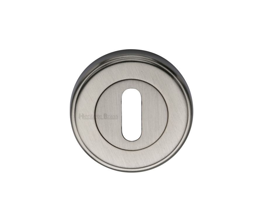 Satin Nickel Standard Key Escutcheon Round - V5000