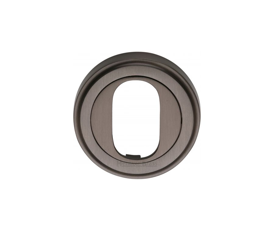 Matt Bronze Oval Profile Cylinder Escutcheon Round - V5010