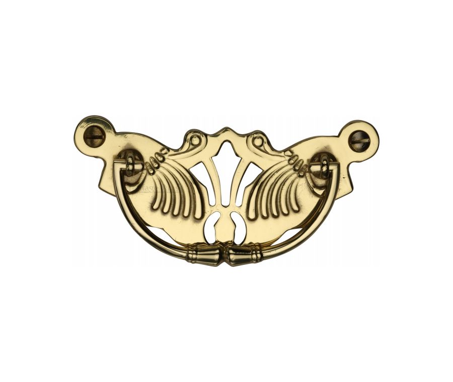 Heritage Brass Polished Brass Ornate Cabinet Drop Pull