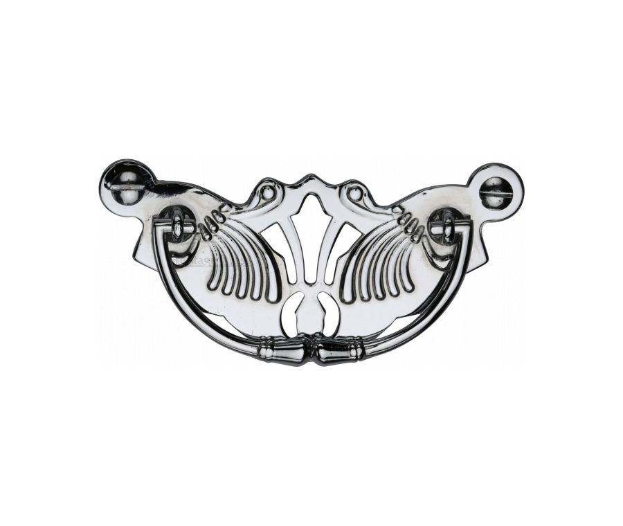Heritage Brass Polished Chrome Ornate Cabinet Drop Pull
