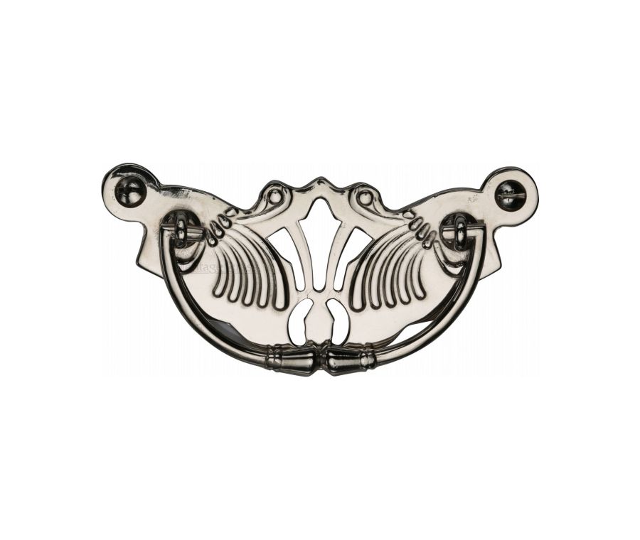Heritage Brass Polished Nickel Finish Ornate Cabinet Drop Pull