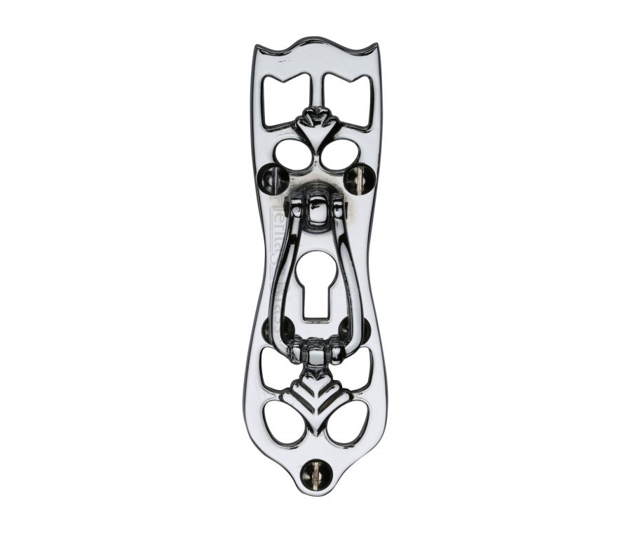 Heritage Brass Polished Chrome Ornate Cabinet Pull Drop