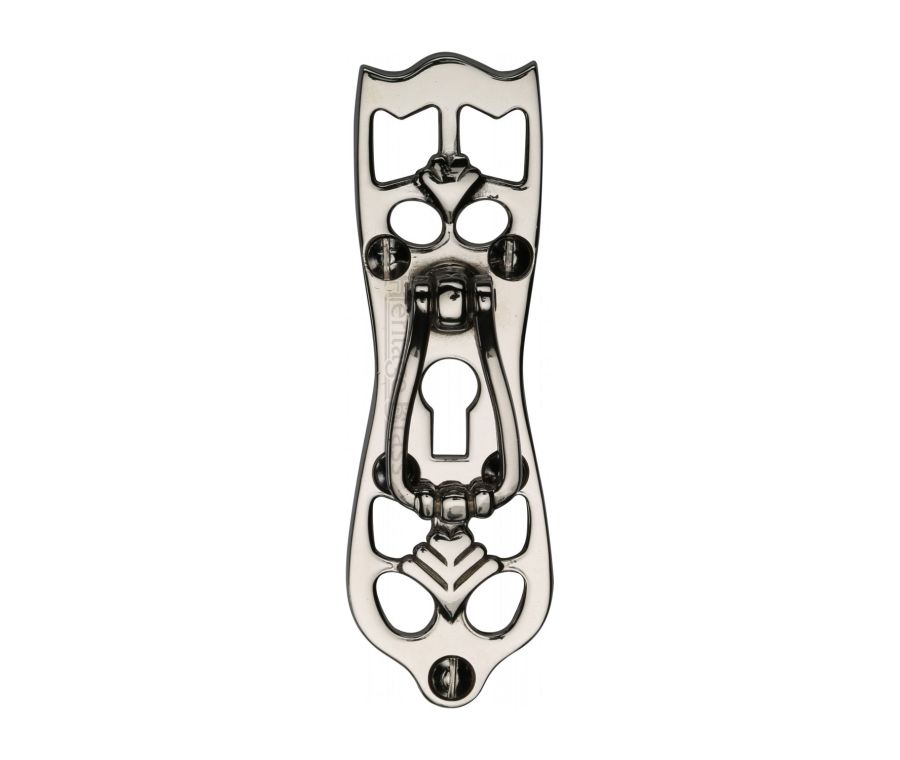 Heritage Brass Polished Nickel Finish Ornate Cabinet Pull Drop