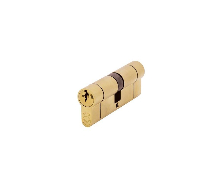 Satin Brass 60mm Euro Double Cylinder 30/30 - V5EP60DSB
