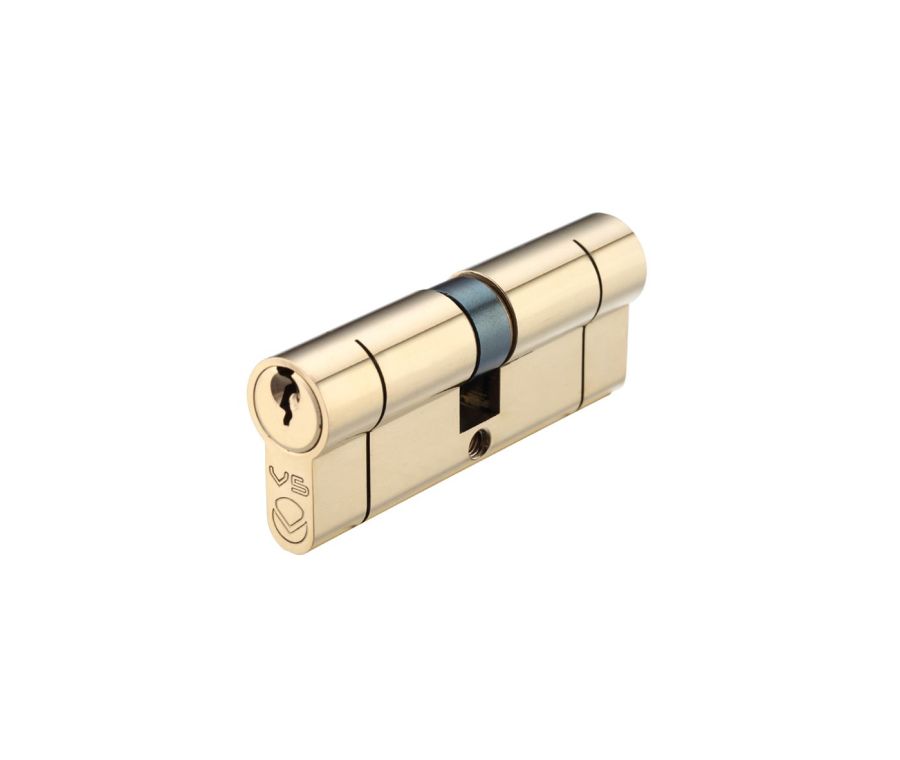 Polished Brass 60mm Euro Double Cylinder 30/30 - V5EP60DPB