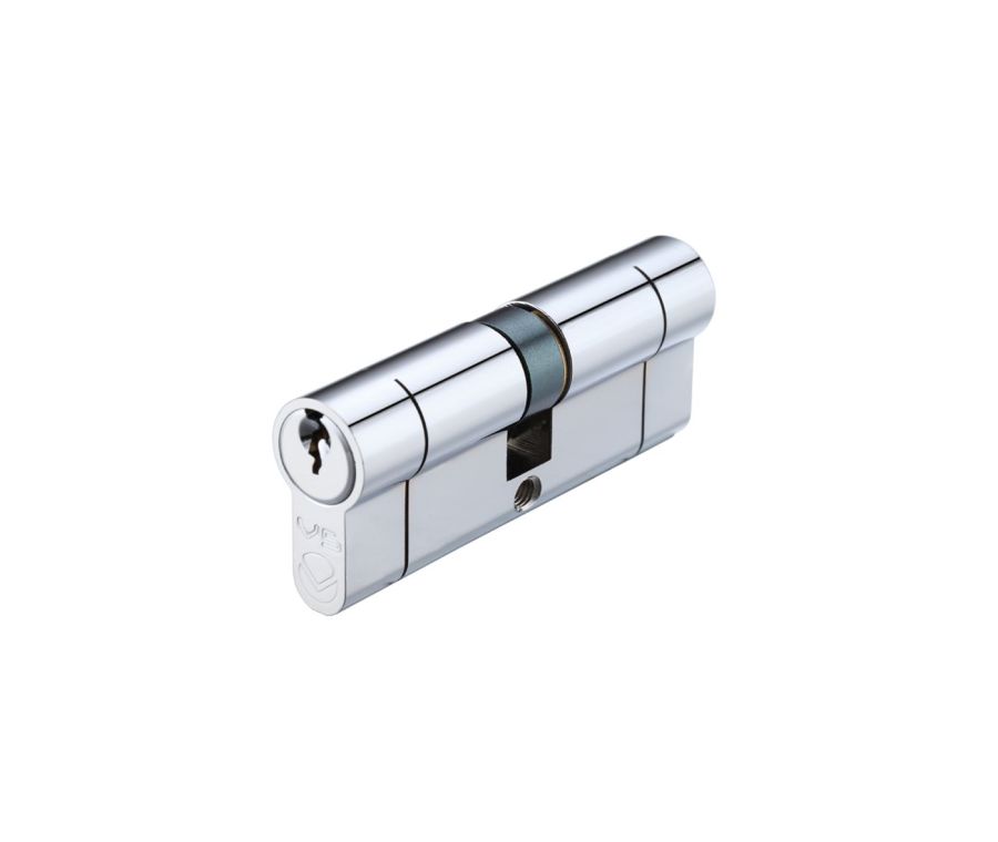 Polished Chrome 90mm Euro Double Cylinder 45/45 - V5EP90DPC