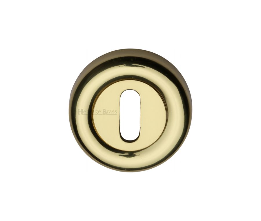 Polished Brass Standard Key Escutcheon Round - V6722
