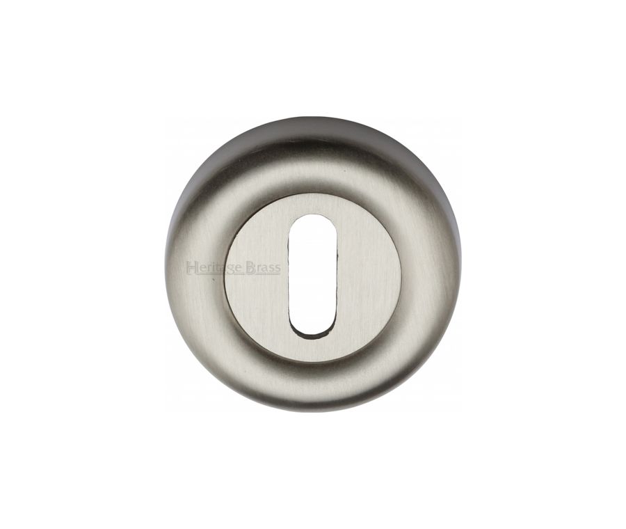 Satin Nickel Standard Key Escutcheon Round - V6722