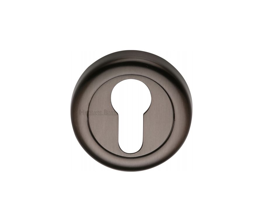 Matt Bronze Euro Profile Cylinder Escutcheon Round - V6724