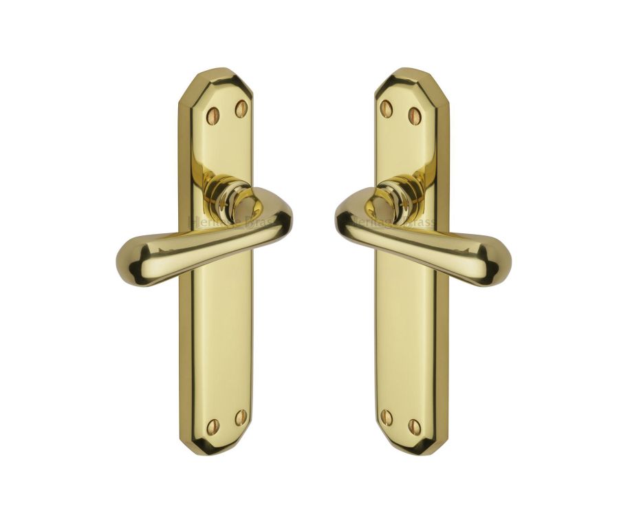 Heritage Brass Matt Bronze Charlbury Reeded Door Handle on Plate - Lever Lock