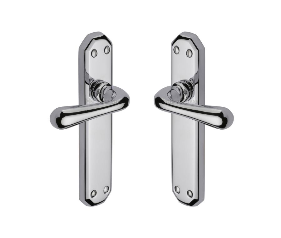 Heritage Brass Matt Bronze Charlbury Reeded Door Handle on Plate - Lever Latch