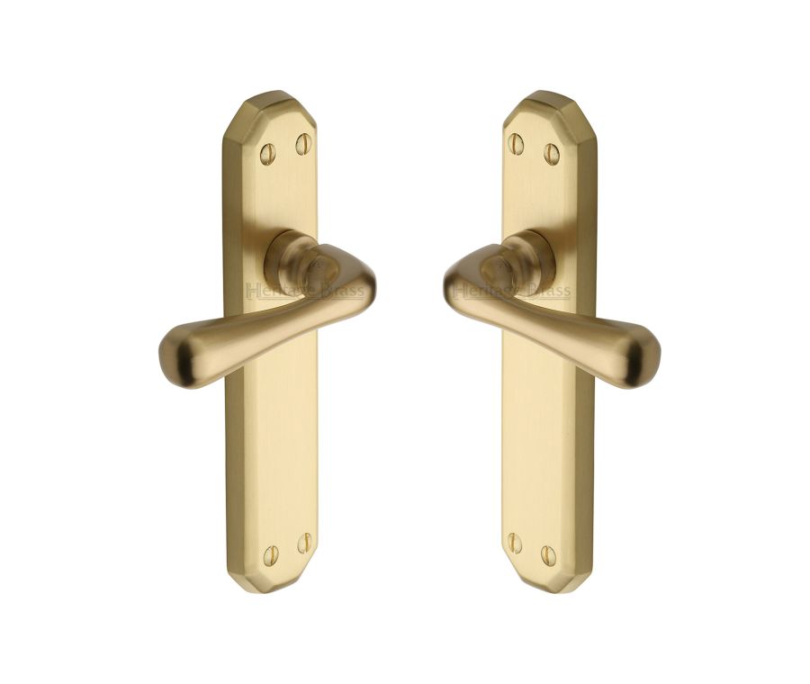 Heritage Brass Matt Bronze Charlbury Reeded Door Handle on Plate - Euro Profile