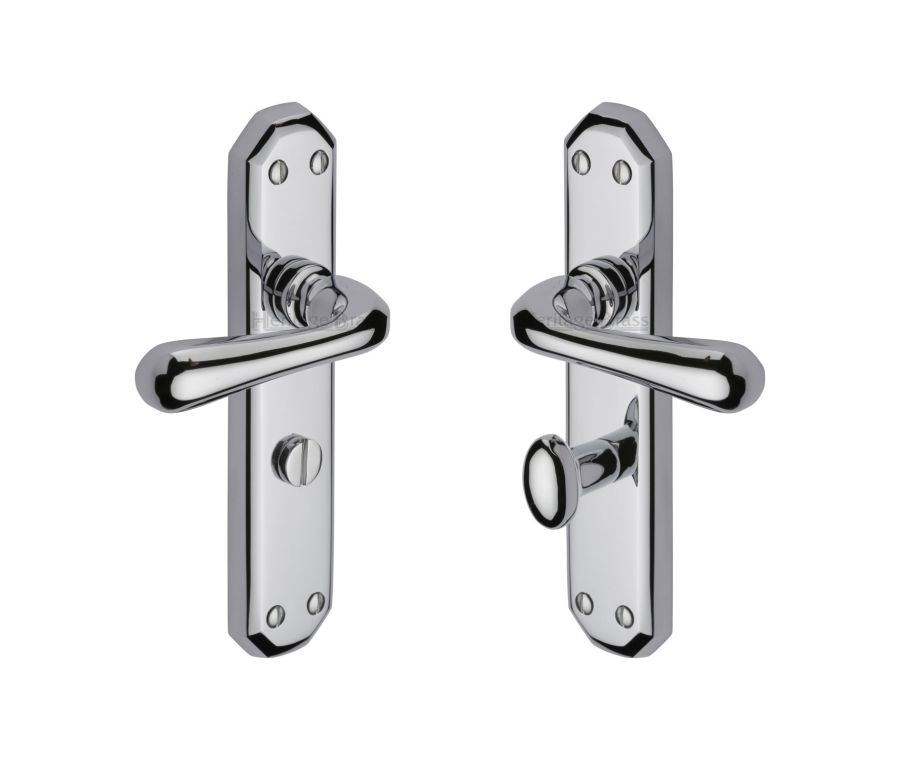 Heritage Brass Antique Brass Charlbury Door Handle on Plate - Euro Profile
