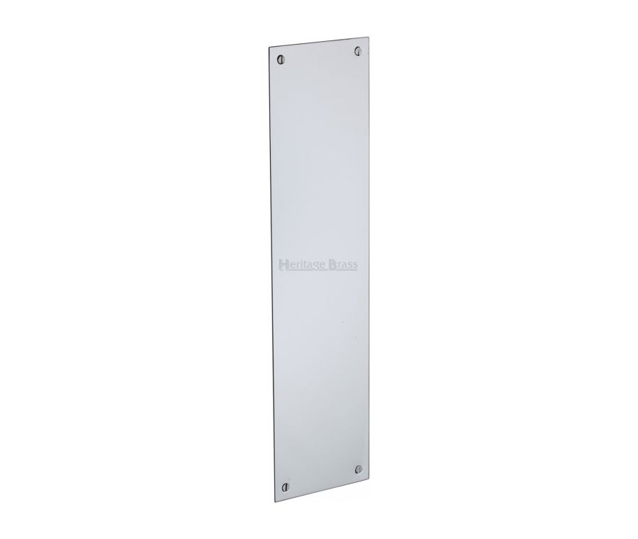 Heritage Brass Polished Chrome Flat Fingerplate 305mm