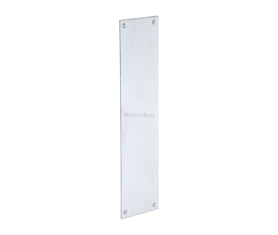 Heritage Brass Satin Chrome Flat Fingerplate 305mm
