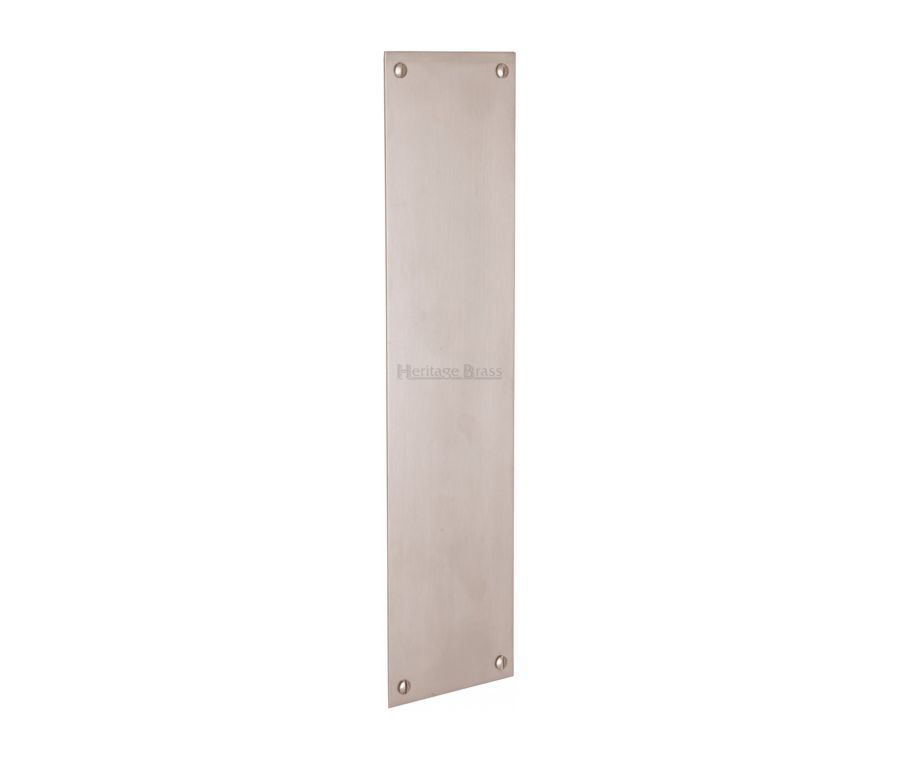 Heritage Brass Satin Nickel Flat Fingerplate 305mm