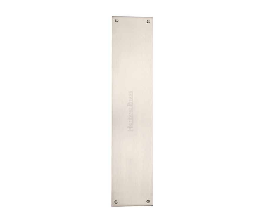 Heritage Brass Satin Nickel Flat Fingerplate 350mm