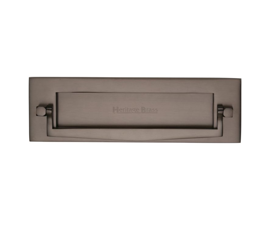 Heritage Brass Matt Bronze Postal Knocker Letterplate - 254 x 79mm