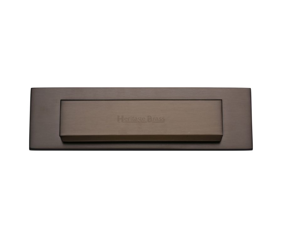 Heritage Brass Matt Bronze Gravity Letterplate - 281 x 81mm