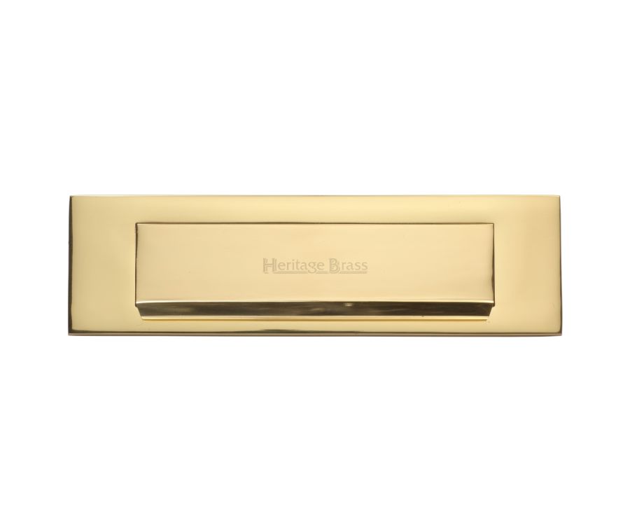 Heritage Brass Polished Brass Gravity Letterplate - 281 x 81mm