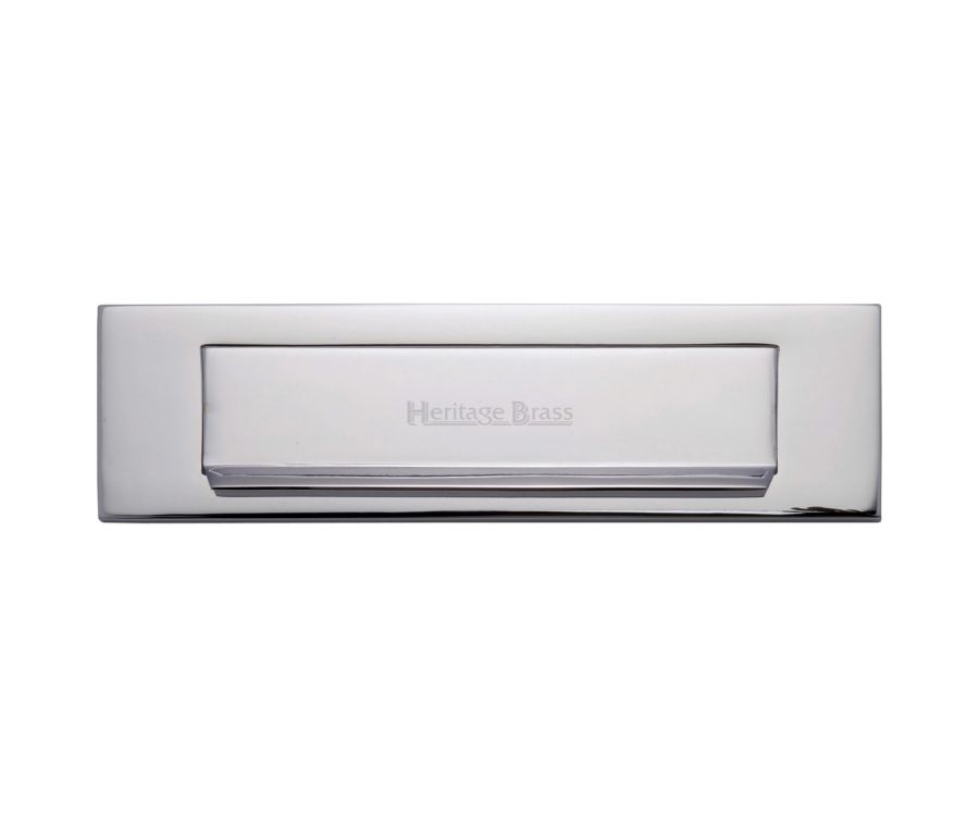 Heritage Brass Polished Chrome Gravity Letterplate - 281 x 81mm