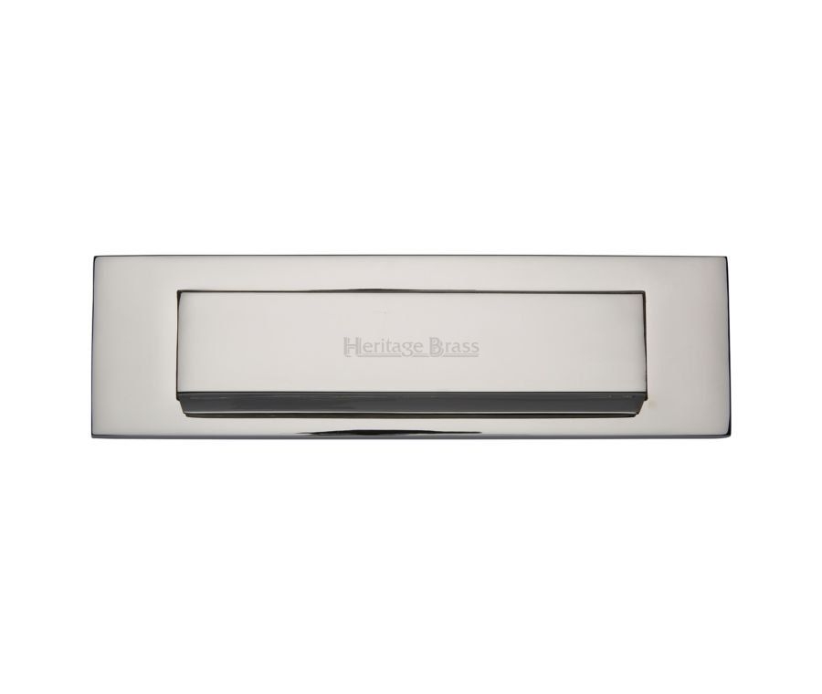 Heritage Brass Polished Nickel Finish Gravity Letterplate - 281 x 81mm