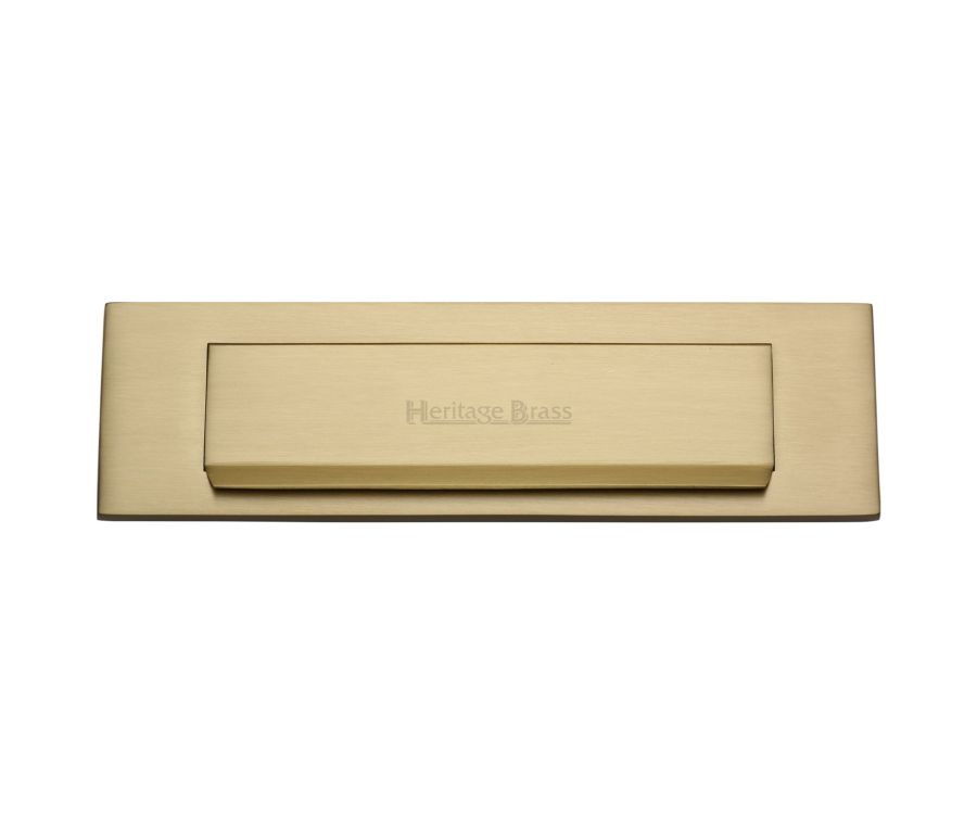 Heritage Brass Satin Brass Gravity Letterplate - 281 x 81mm