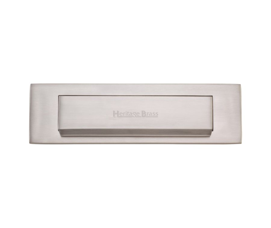 Heritage Brass Satin Nickel Gravity Letterplate - 281 x 81mm