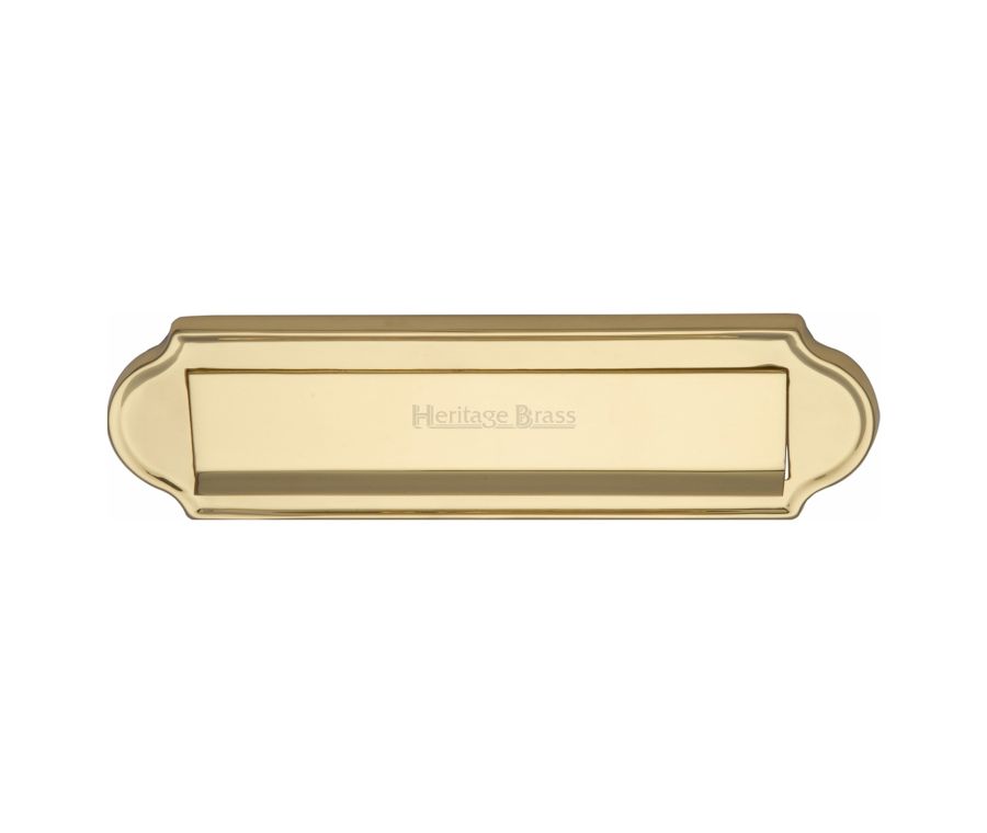 Heritage Brass Polished Brass Gravity Letterplate Curved - 280 x 78mm