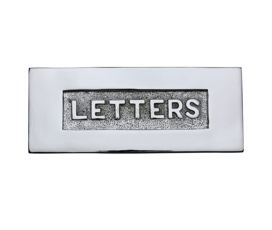 Heritage Brass Polished Chrome Embossed Letterplate 254 x 101mm