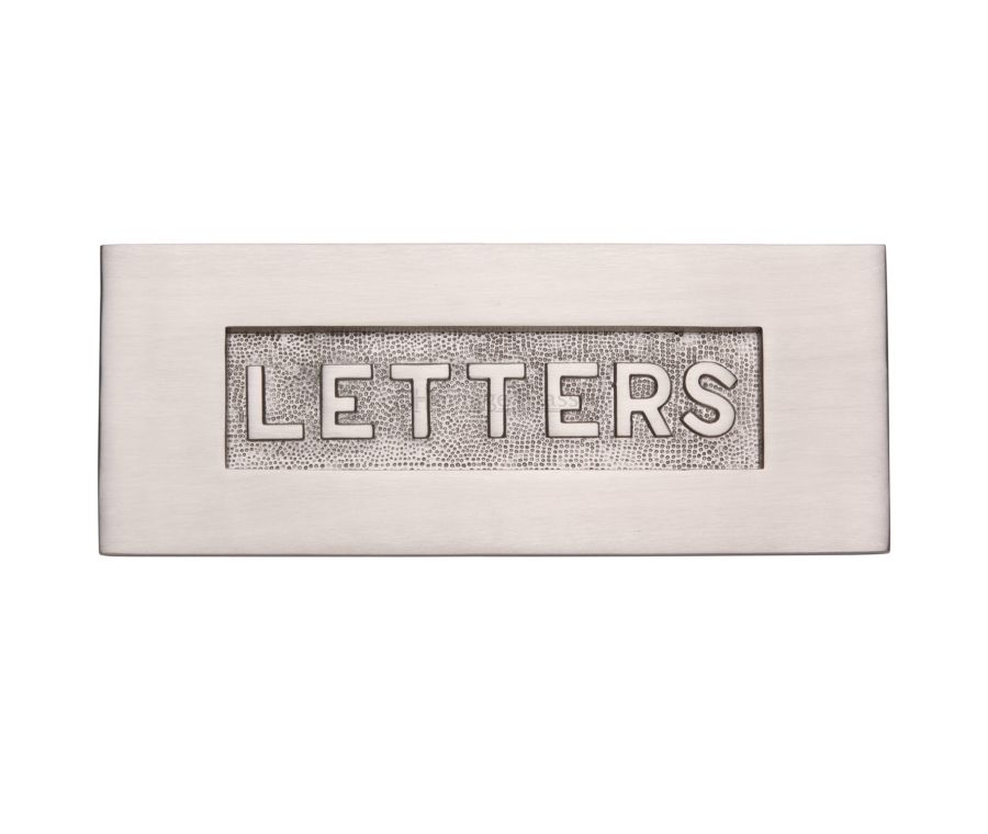Heritage Brass Satin Nickel Embossed Letterplate 254 x 101mm