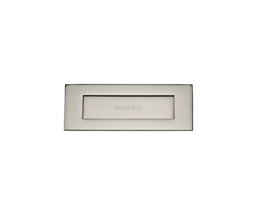 Heritage Brass Polished Nickel Finish Letterplate 203 x 76mm