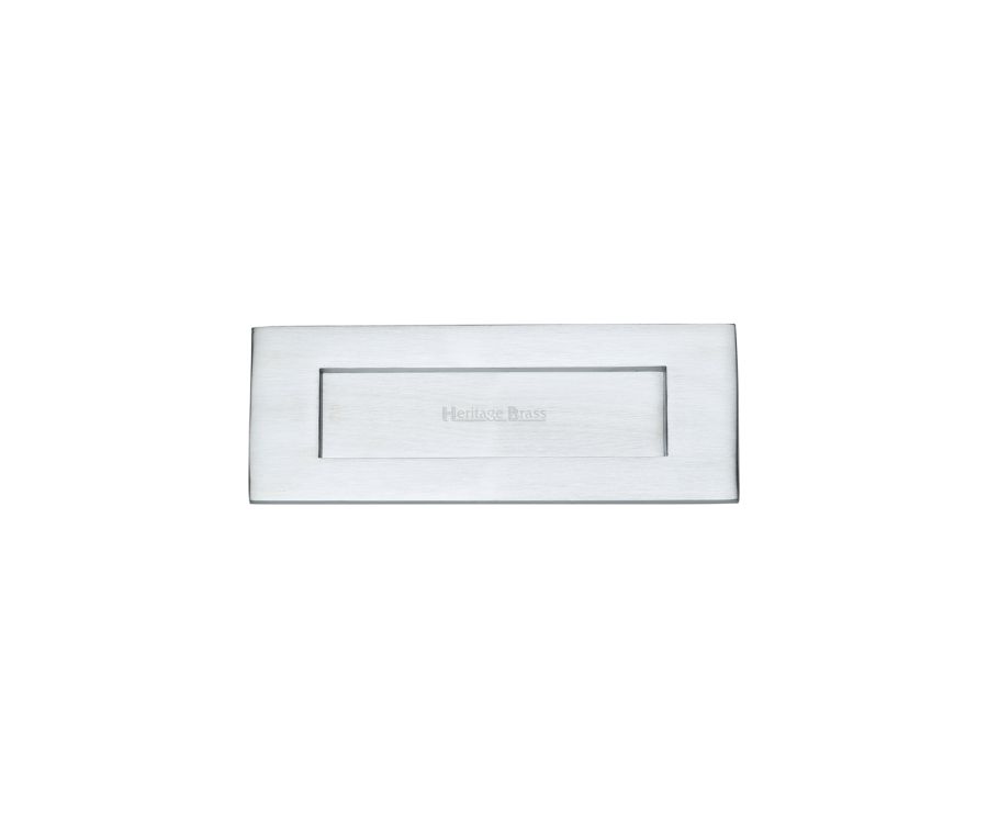 Heritage Brass Satin Chrome Letterplate 203 x 76mm