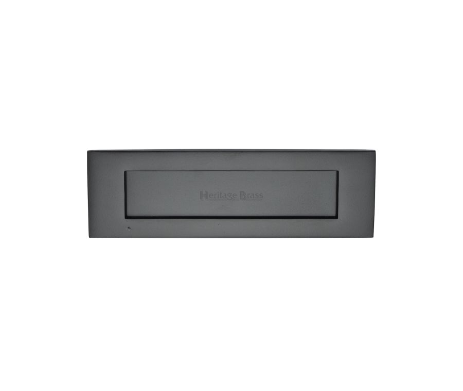 Heritage Brass Matt Black Letterplate 254 x 79mm