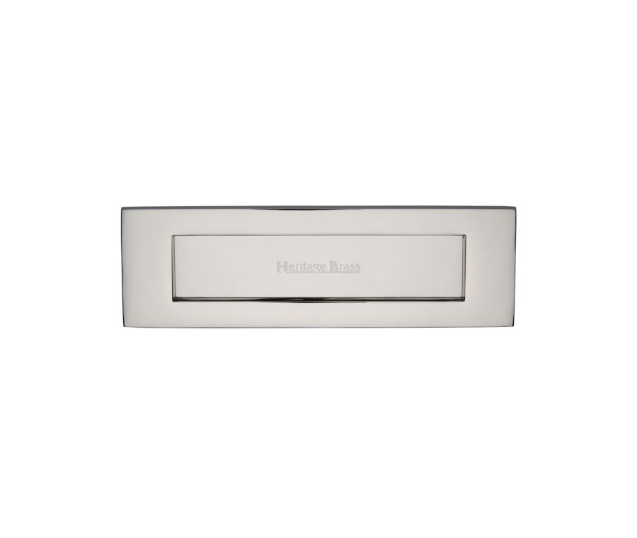 Heritage Brass Polished Nickel Finish Letterplate 254 x 79mm