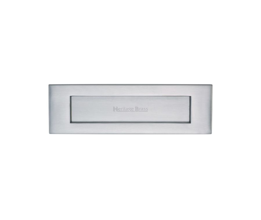 Heritage Brass Satin Chrome Letterplate 254 x 79mm