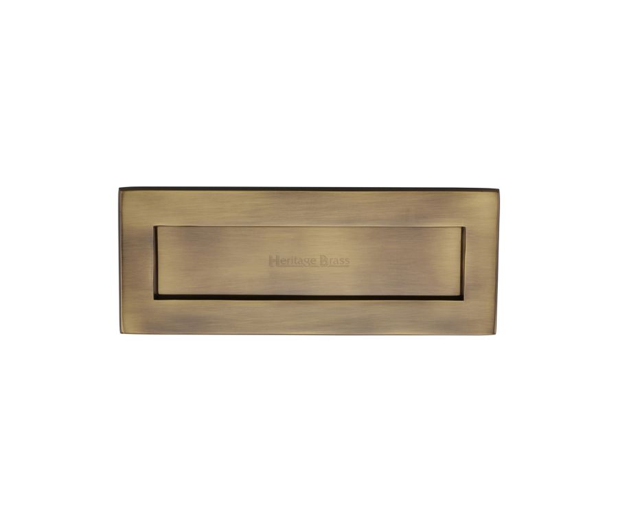Heritage Brass Antique Brass Letterplate 254 x 101mm