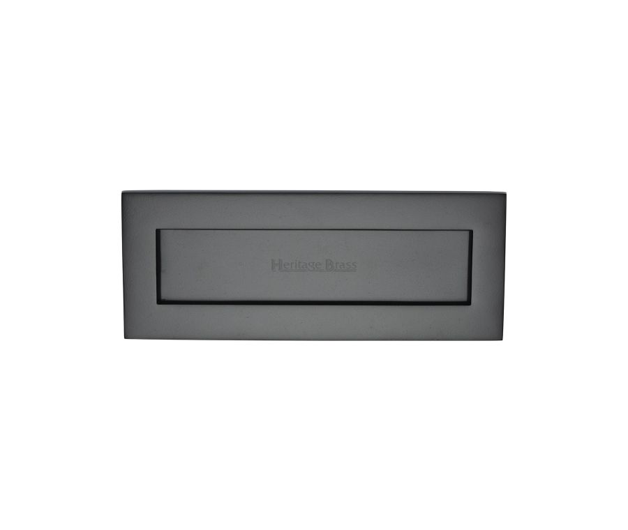 Heritage Brass Matt Black Letterplate 254 x 101mm
