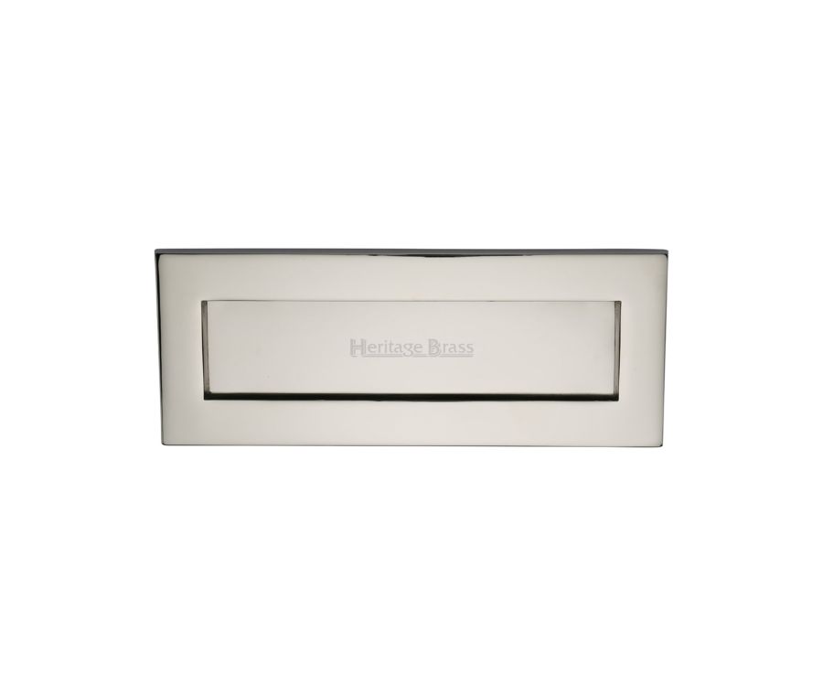 Heritage Brass Polished Nickel Finish Letterplate 254 x 101mm