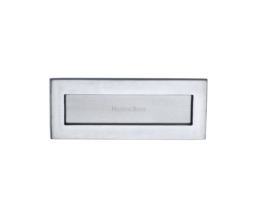 Heritage Brass Satin Chrome Letterplate 254 x 101mm