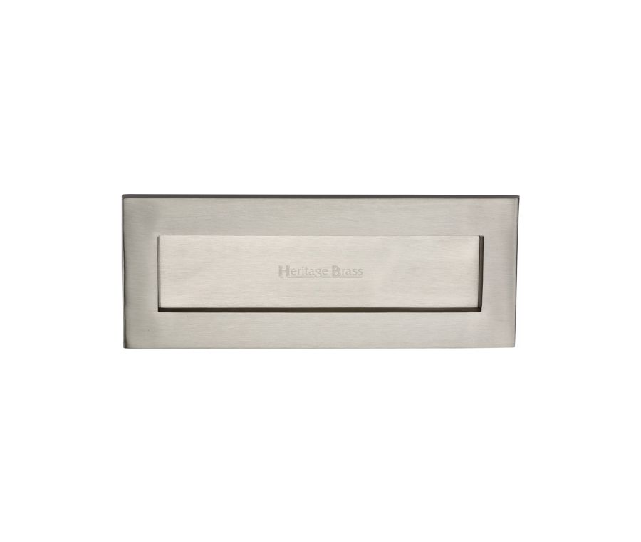 Heritage Brass Satin Nickel Letterplate 254 x 101mm