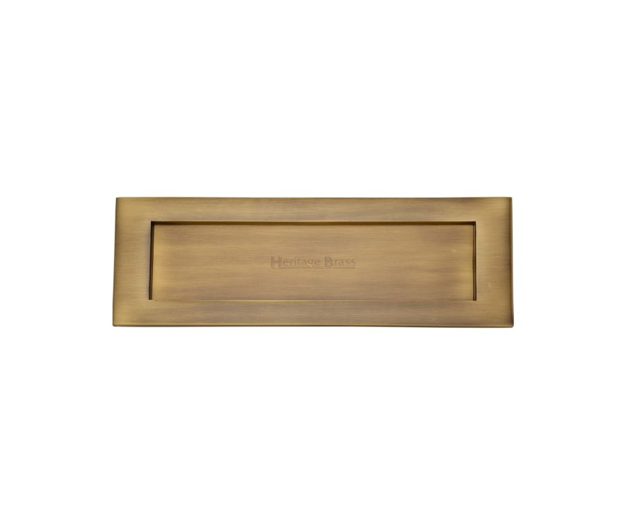 Heritage Brass Antique Brass Letterplate 305 x 101mm