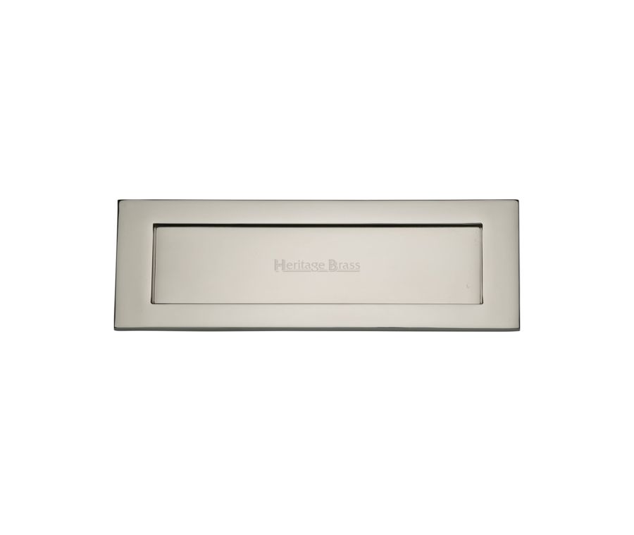 Heritage Brass Polished Nickel Finish Letterplate 305 x 101mm