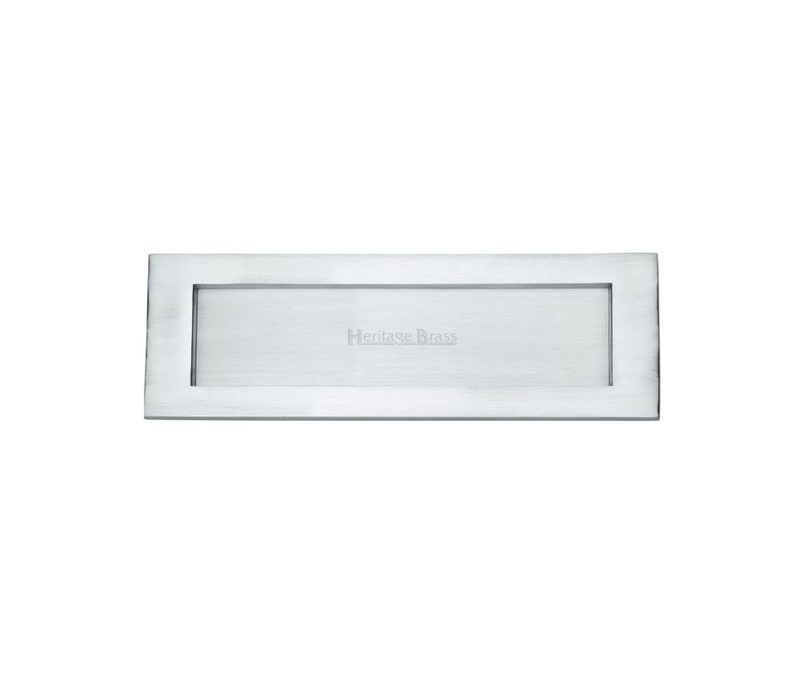 Heritage Brass Satin Chrome Letterplate 305 x 101mm