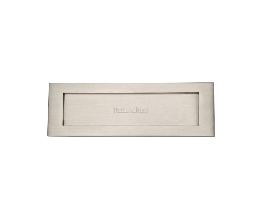 Heritage Brass Satin Nickel Letterplate 305 x 101mm